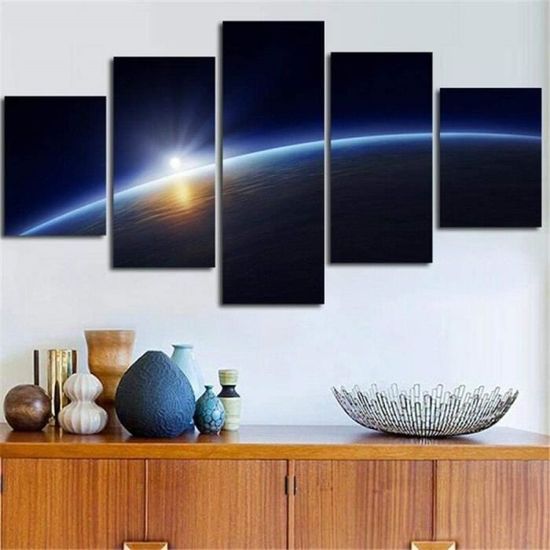 Tableau Multi Panneau 5 Parties,Tableau imprimé sur Toile,Tableau Deco 100x70cm (New York Tableau Multi Panneau 5 Parties,Tableau imprimé sur Toile,Tableau Deco 100x70cm (New York