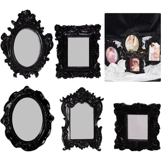 Maitys - Lot De 15 Mini Cadres Photo Vintage En Résine Dorée - Style Baroque Ovale - Décoration Table Mariage