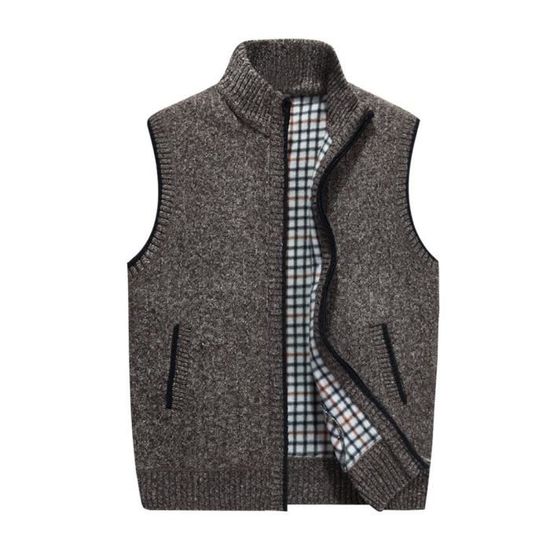 Hommes Gilet Manteau Sans Manches Col Montant Doublure En Coton Coupe Hommes Gilet Manteau Sans Manches Col Montant Doublure En Coton Coupe