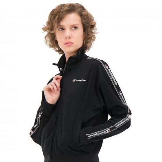 Veste femme a bande champion noir 111978 Cdiscount Pret a Porter