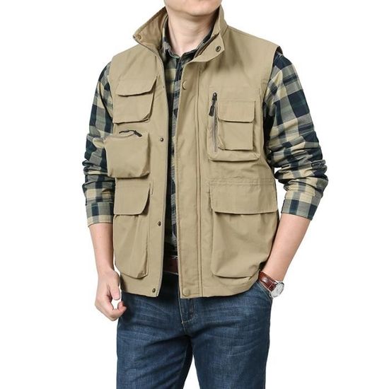 Veste Technique Pour Hommes Gilet De Pêche Professionnel Avec