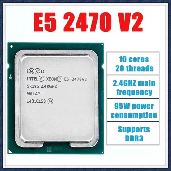 Processeur Intel Xeon E5 2470v2 E5 2470 V2 d'occasion,2.4GHz,pati-core ...