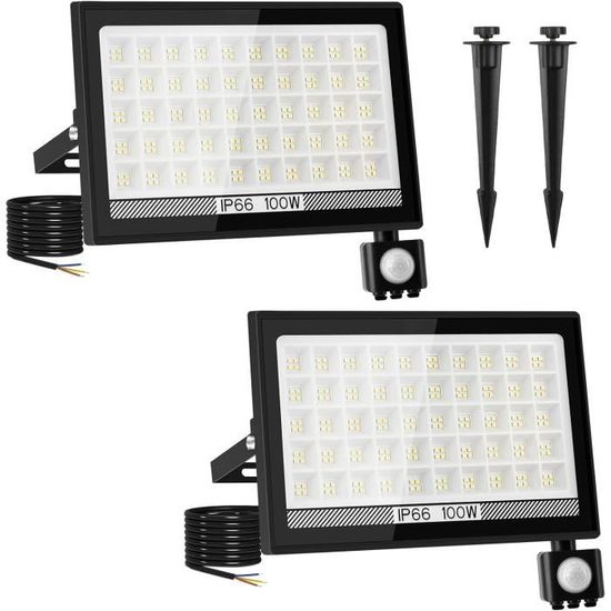 Goobay Projecteur extérieur LED 50 W avec détecteur de mouvement (Blanc) - Détecteur de mouvement - | Muséericorde