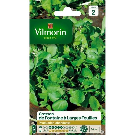 Cresson de Fontaine à larges feuilles - VILMORIN - Variété très productive - Saveur piquante