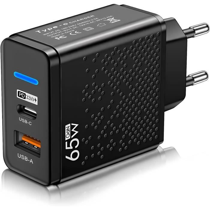 Chargeur Usb C Gan 165W, Chargeur De Bureau Usb C Gan 6 Ports