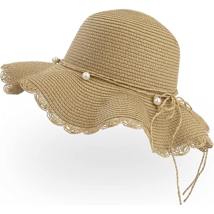 Visière Paille De Soleil Femme – Raffia Naturel, Taille Unique Réglable – Chapeau De Plage