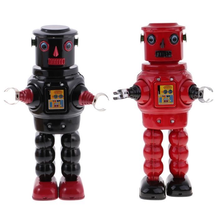 ROBOT MINIATURE - PERSONNAGE MINIATURE - ANIMAL ANIME MINIATURE 2 pièces Robots Tin Toys