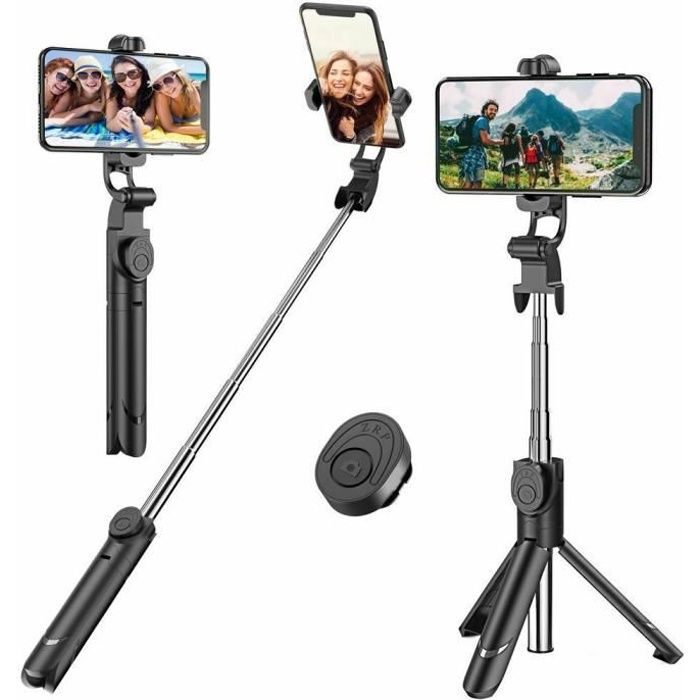 Perche Selfie Trépied avec Télécommande pour iPhone , Samsung Galaxy, Android Smartphones