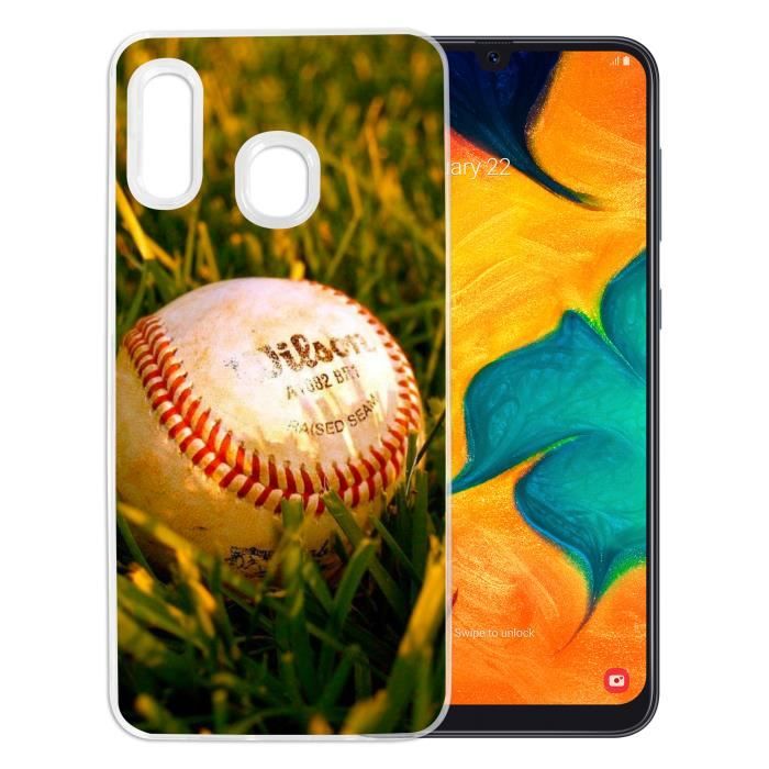 Coque pour Samsung Galaxy A20e - Baseball. Accessoire pour telephone, coque rigide de protection
