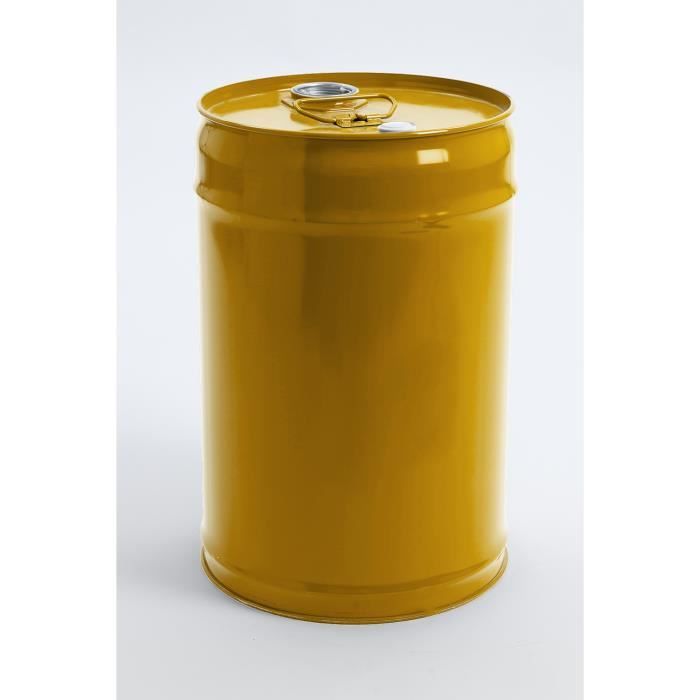 Tonneau petit baryl en métal ALESIA 50cm S déco décoration industriel jardin design Colori jaune