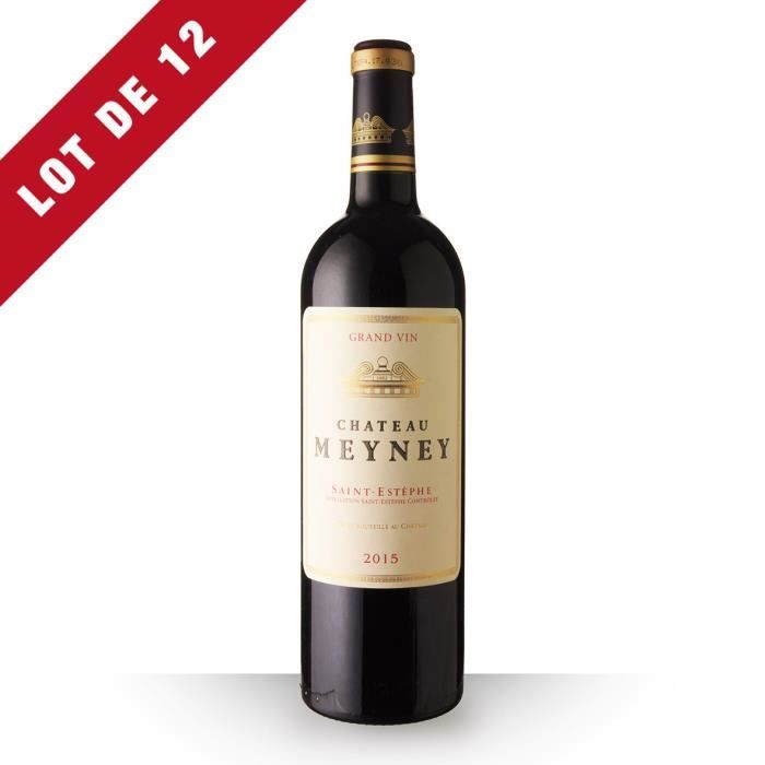 Lot de 12 - Château Meyney 2015 AOC Saint-Estèphe - 12x75cl - Vin Rouge