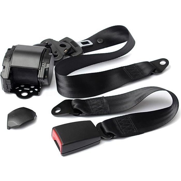 Universel 3 points réglable ceinture de sécurité du véhicule Auto Voiture Car Seat Belt +Boulons