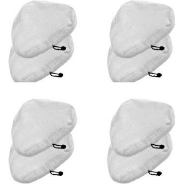 8pcs Lingettes Microfibres pour Balai Vapeur H2O MOP Serpillères de Rechange pour Nettoyeur Vapeur Triangulaire Pads de Nettoyage