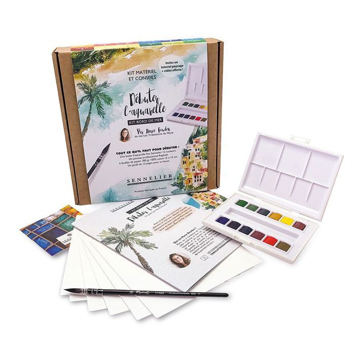 Coffret découverte Marie Boudon - La Petite Aquarelle - Thème bord de mer