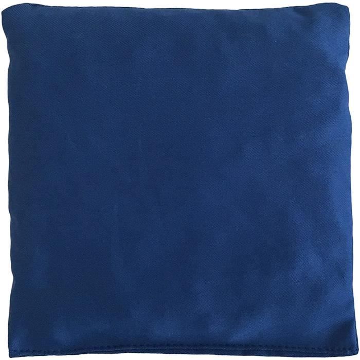 Coussins chauffants Coussin aux noyaux de cerises - Bouillotte sèche 12x12cm - Bleu - Coton bio - Coussin thermique- Cha 754432