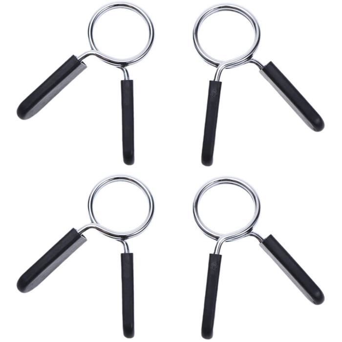 Barbell Gym Poids Barre D'haltères Verrouillage, Pince à Ressort col Clips Pinces À Ressorts pour Poids Haltères,4 pièces 25 MM