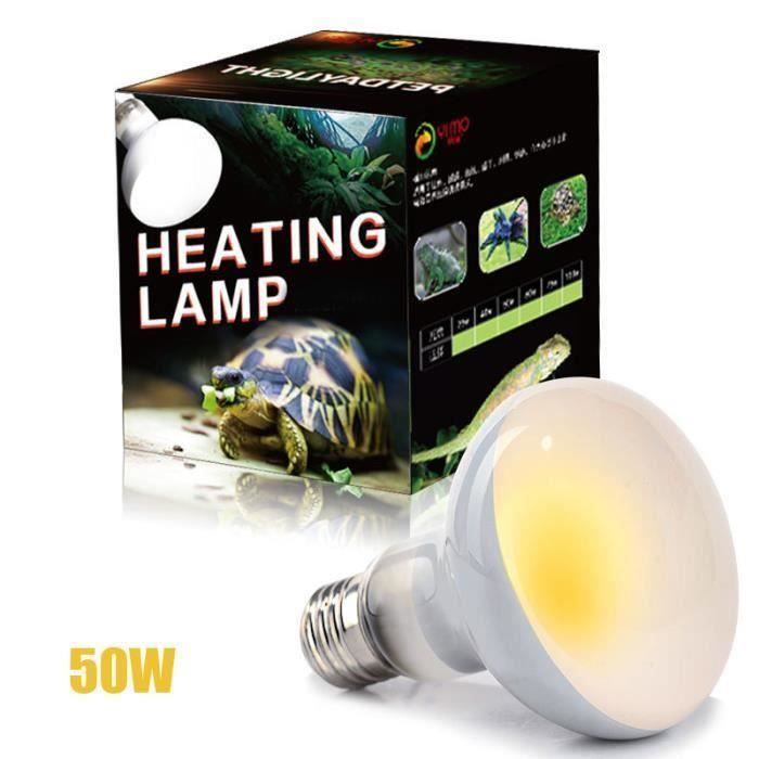 Lampe Chauffante 50W UVA Ampoule Journée Pour Reptiles E27