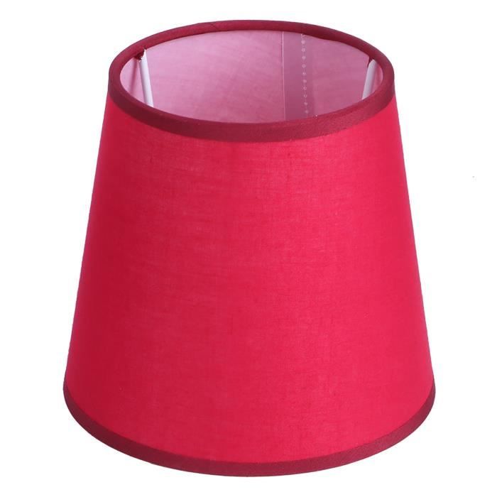 HURRISE Housse de lampe E14 Abat-jour lustre en tissu pur couleur pour applique murale chevet housse pour lampe de table(Rouge )