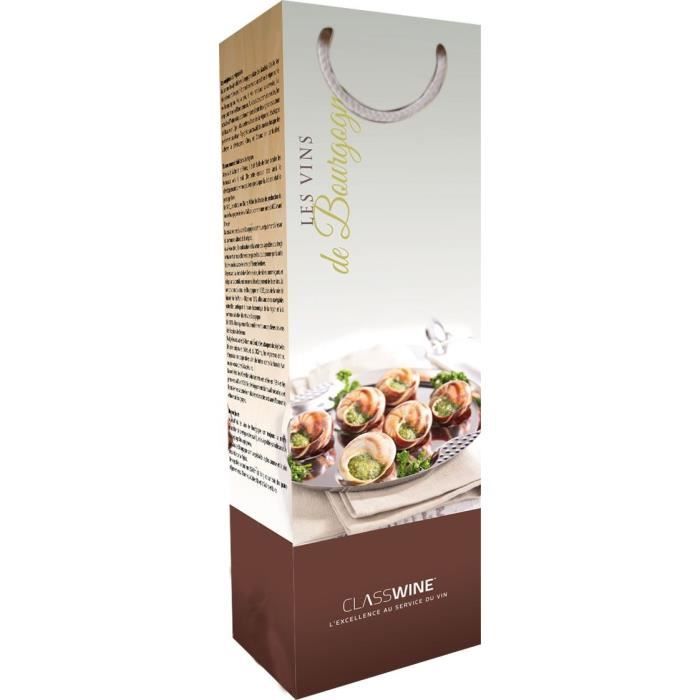CLASSWINE Pochette pour 1 bouteille vin de Bourgogne Gastronomie