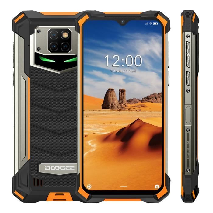 Smartphone IP68 Étanche Robuste 128Go DOOGEE S88 Pro Écran 6.3- Octa core 10000mAh Batterie 21MP caméra Téléphone mobile 4G - Orange