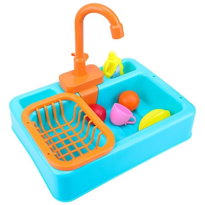 Perroquet Baignoire Perroquet Baignade Débit Automatique Mangeoire Multifonctionnel avec Robinet Outils Circulation Eau Bleu