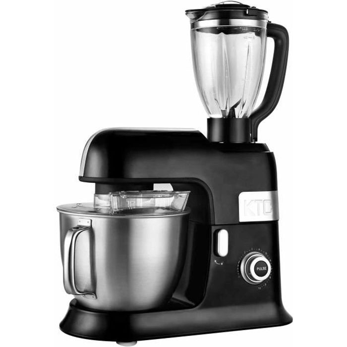 KITCHENCOOK EXPERT XL BLACK Robot Pétrin avec Blender - 6,5L - Noir