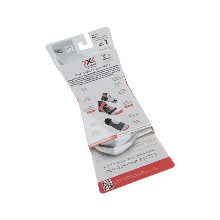 Xsocks - Chaussette Courtes - 1 paire - Thermo-régulante - Running - Mythlan - Blanc - Run Discovery Men - Homme #3747_8439