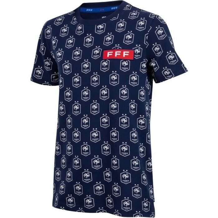 T-shirt FFF - Collection officielle Equipe de France de Football - Taille enfant garçon 4 ans