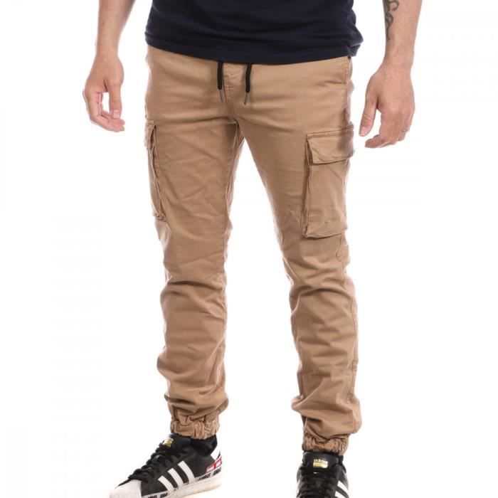 Pantalon Cargo Beige Homme Deeluxe Noah