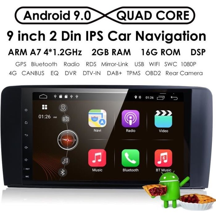 Pour Mercedes Benz W164 ML GL 2005-2012autoradio 2 din android Auto multimédia GPS piste Carplay 2din DVD