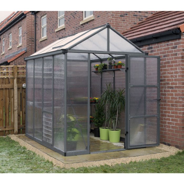 PALRAM Serre de jardin Glory 4,5 m² - Aluminium et polycarbonate - Double parois