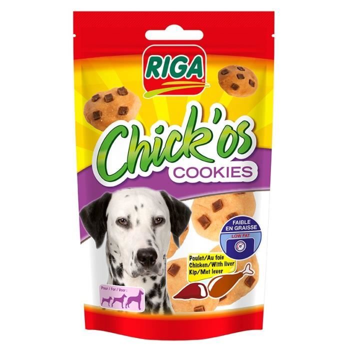 RIGA Chick'os Cookies Friandises pour chien - Sachet 75 g