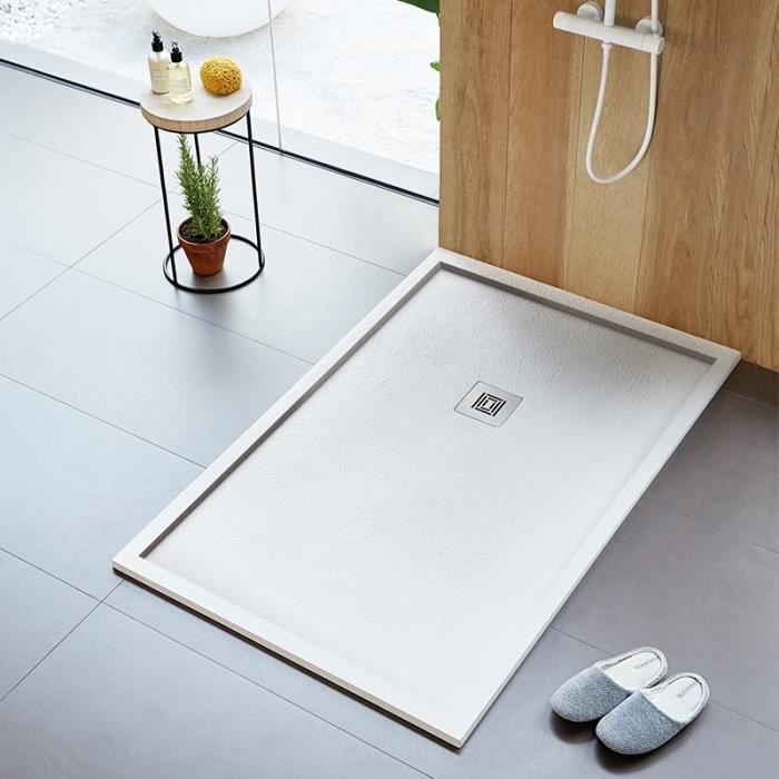 Receveur de douche Largeur 80 cm - LOGIC MARCO 80 x 110 cm Blanc