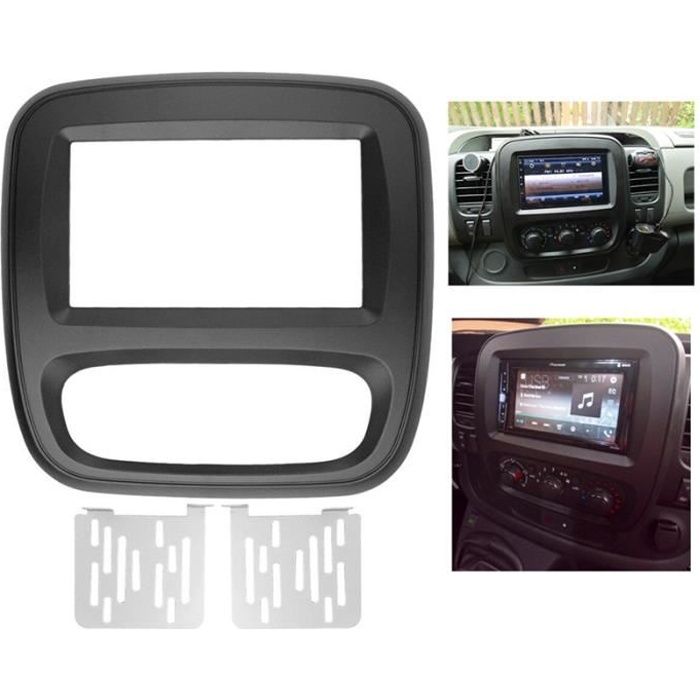 Kit de Tableau de Bord de Panneau de DVD de Fascia D'Autoradio 2Din pour Renault Trafic Opel Vivaro 2015 Up Panneau de Tableau de