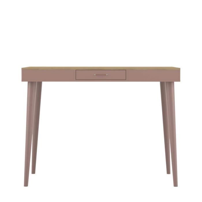 Table Haute HORIZON Chêne clair et rose poudré