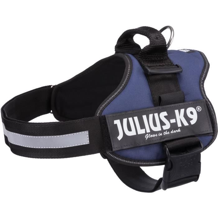 JULIUS K9 Harnais Power 2–L–XL : 71–96 cm - 50 mm - Indigo - Pour chien