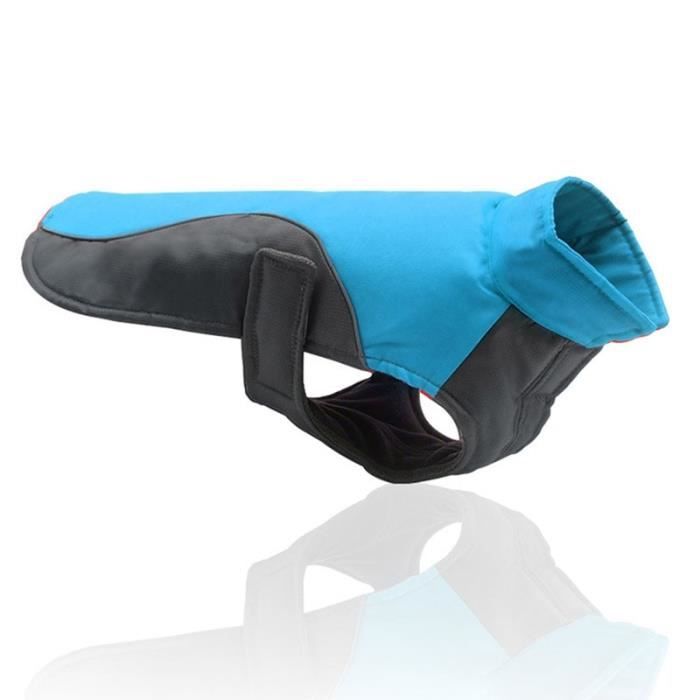 Blue-XL -MySudui vêtements pour petits et grands chiens,tenue d'hiver,étanche,Chihuahua Bulldog,à la mode,manteau d'hiver,chau