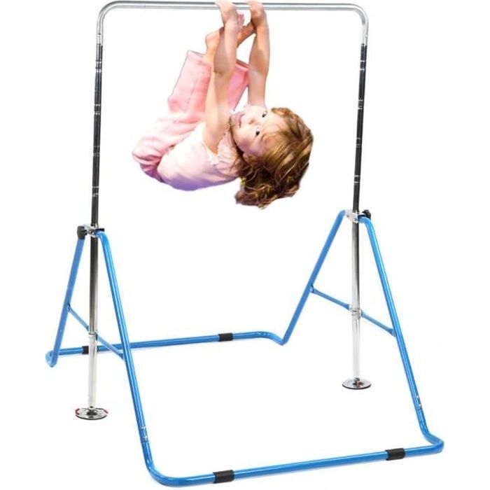 Zerone Barres horizontales pour enfants Barre d'entraînement de gymnastique à hauteur réglable