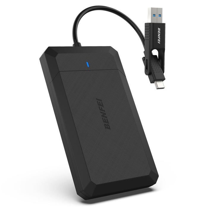 BENFEI Boîtier Externe pour Disque Dur 2 5" boîtier USB 3.2 Gen 1 6Gbps pour SATA HDD et SSD de 2 5'' et 79 5 mm USB CA 2 en 1 Lecteur Disque Dur boîtier SSD UASP & Trim Accelerated sans Outil