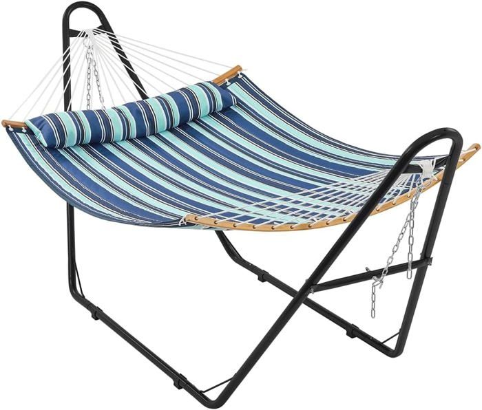 Potenza® Hamac 2 Personnes Avec Kit de Fixation 320x140cm -Max 160 kg