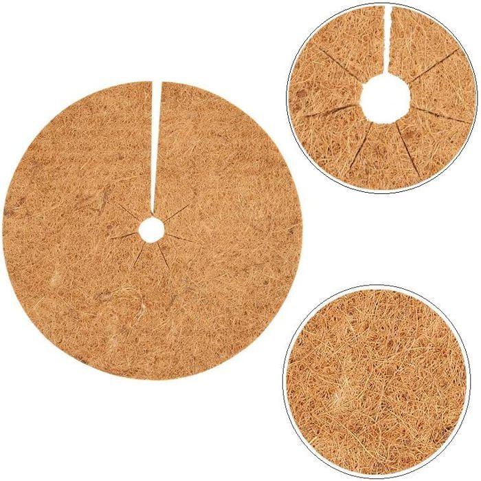 Lot De 10 Tapis De Paillage Contre Les Mauvaises Herbes 35cm - 100% Naturel En Jute