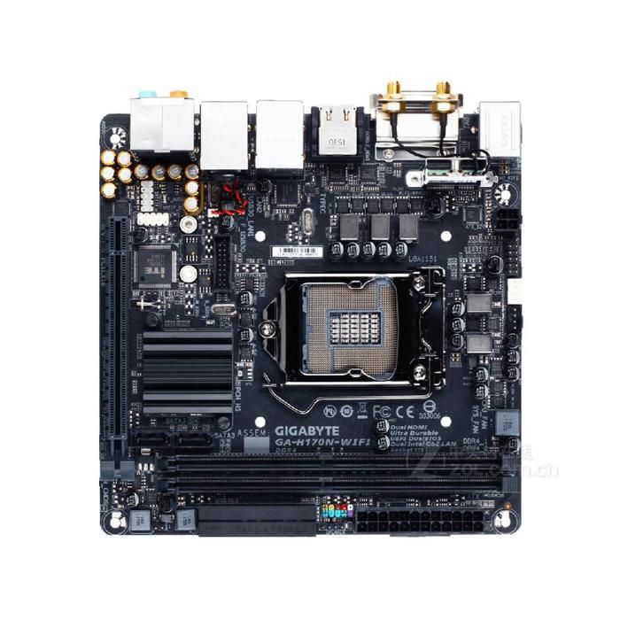 Carte mère GIGABYTE H170N-WIFI Intel H170 Socket LGA1151 2xDDR4 SDRAM 32GB Mini ITX - Gigabyte