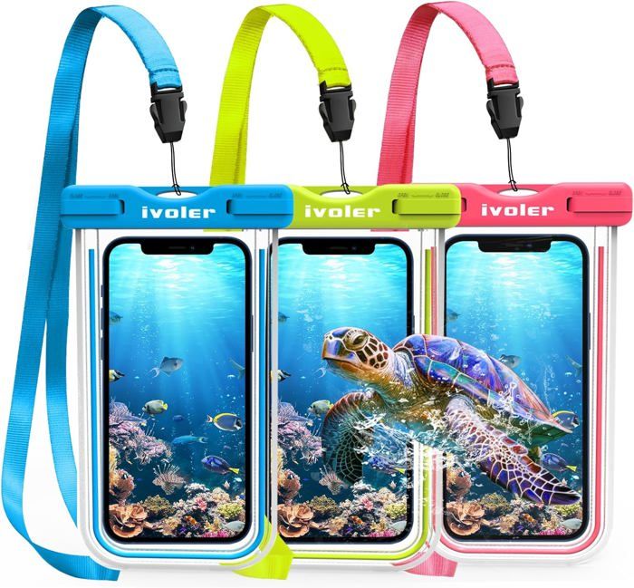 Lot De 3 Pochettes étanches IPX8 Pour Smartphone - Protection Contre L'eau, La Poussière Et Le Sable Pour Plage, Piscine, Sport