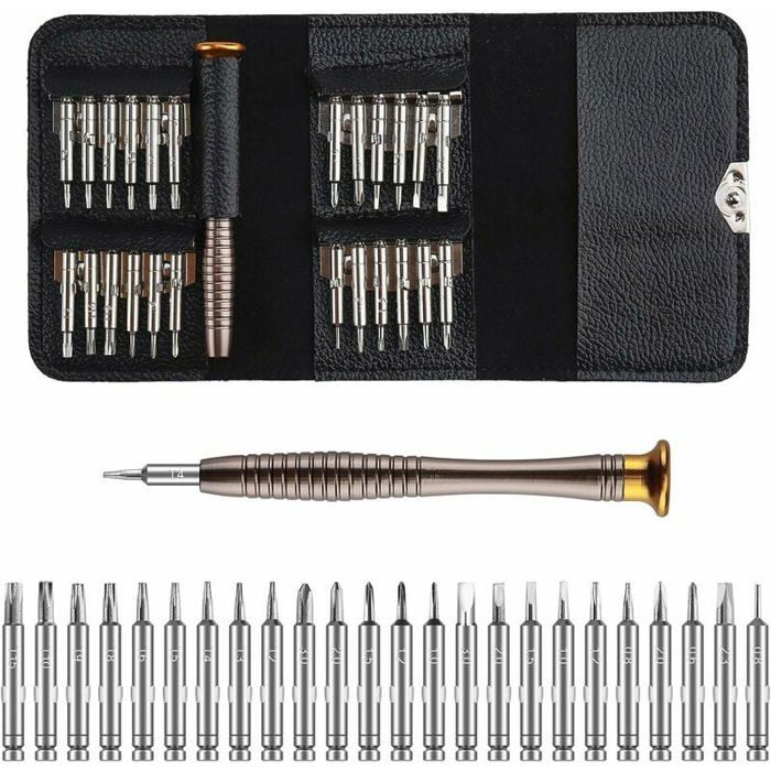 BDD Mini Tournevis Précision Kit Outils de Réparation de Tournevis de Précision Portable avec étui en Cuir pour Laptop Montre BDD Mini Tournevis Précision Kit Outils de Réparation de Tournevis de Précision Portable avec étui en Cuir pour Laptop Montre