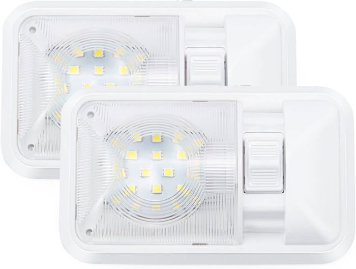 Feu Lampe De Toit 5 LEDs 24V Blanc - Éclairage Intérieur Camion/Voiture - Parè-buffle