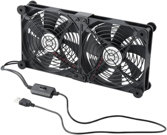 Ventilateur USB 120 Mm 5V - 3 Vitesses Réglables, Silencieux - Pour PC, Routeur, Xbox, Boîtier TV