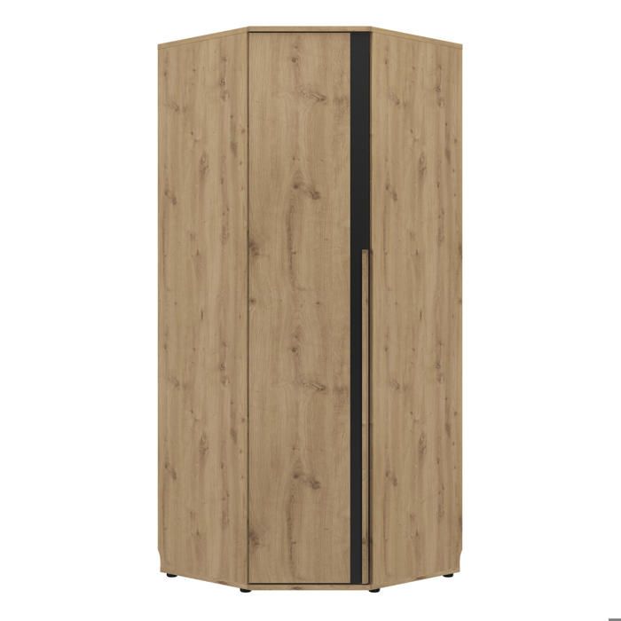 Dressing dangle équipé effet bois chêne beige 235cm Dressing dangle équipé effet bois chêne beige 235cm