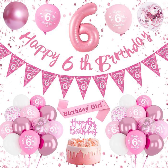 Pack De Décoration D'anniversaire 25 Ans Pour Fille -Ballon, Couronne De Diadème, Echarpe