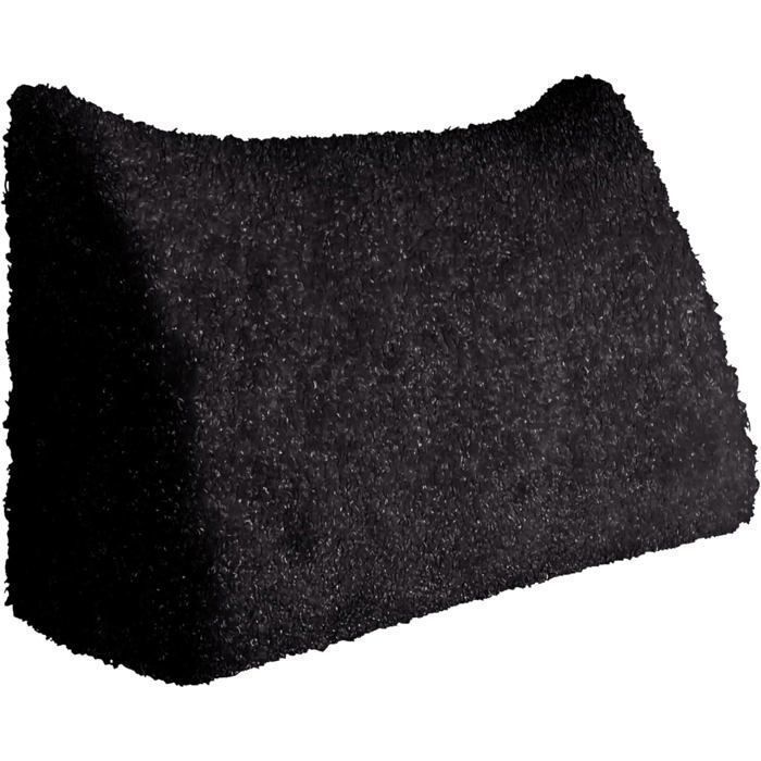 VERCART Coussin de Lecture Cale Dos Coussin lecture lit Coussin Incliné Coussins de Lit Imitation laine Noir 60cm VERCART Coussin de Lecture Cale Dos Coussin lecture lit Coussin Incliné Coussins de Lit Imitation laine Noir 60cm