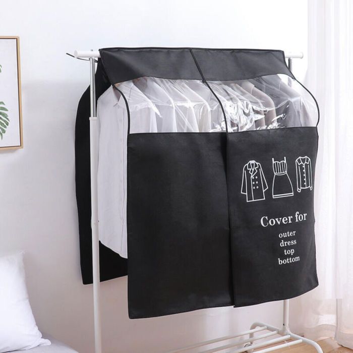 Housse de protection universelle pour vêtements 90 × 110 cm (noire) Housse de protection anti-poussière pour vêtements